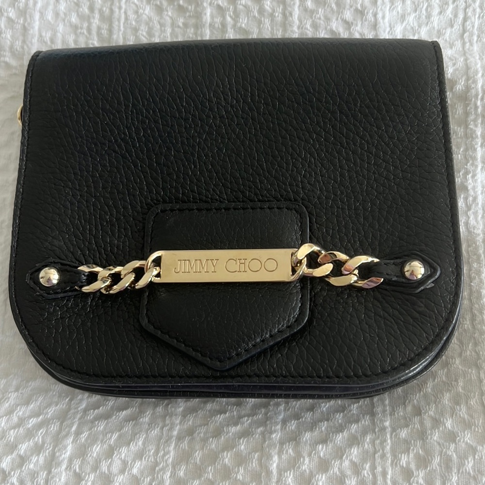 Jimmy Choo leather and gold hardware